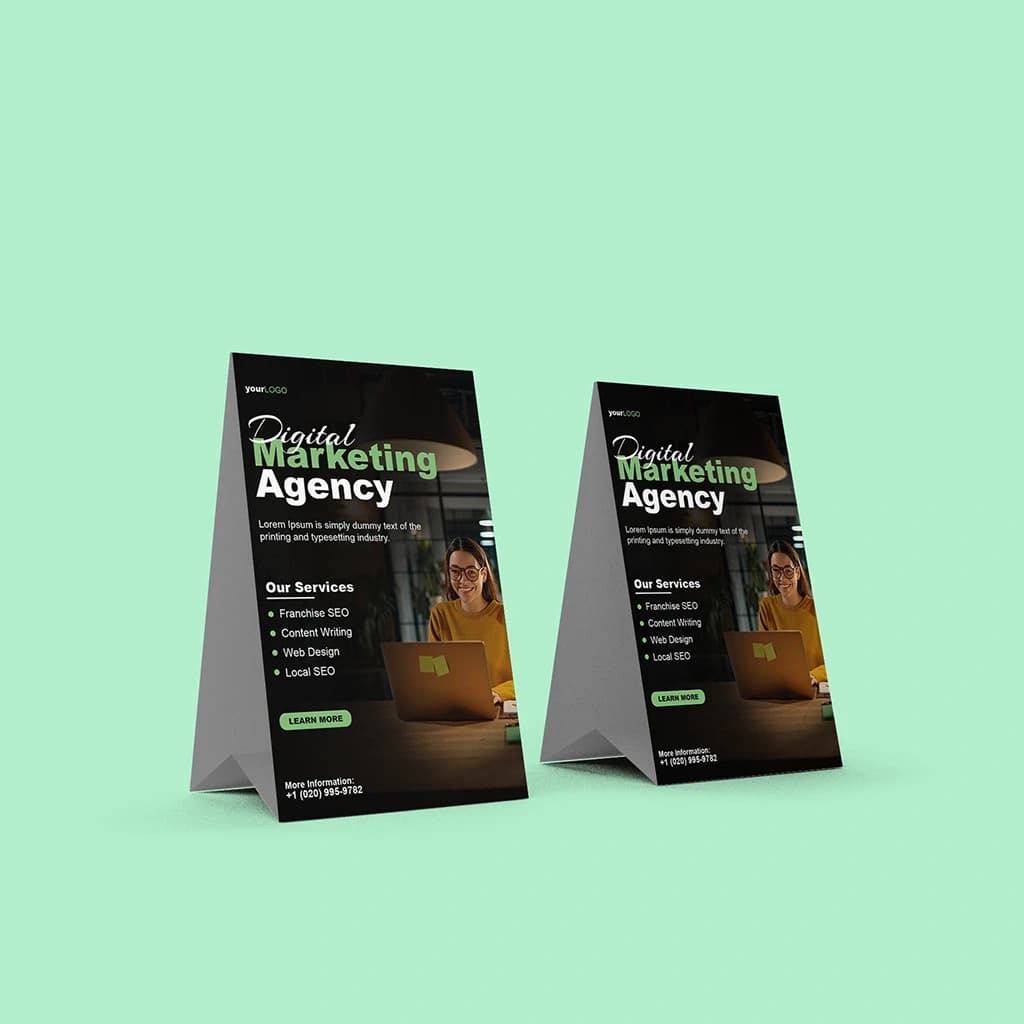 Custom Table Tents Printing Wholesale